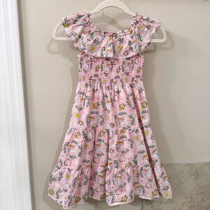 Mini Boden Girl Shirred Woven Midi Dress 7-8 years